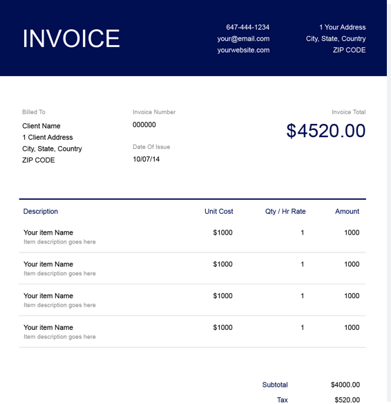 Free Attorney Invoice Template | FreshBooks Free Attorney Invoice Template | FreshBooks