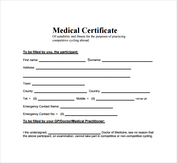 medical certificate format for sick leave for student Templates medical certificate format for sick leave for student Templates