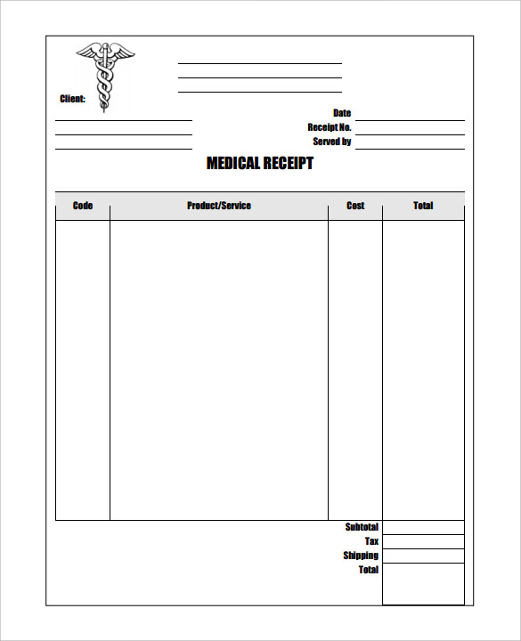 Medical Receipt Template 19+ Free Word, Excel, PDF Format 