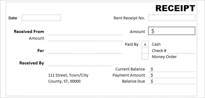 Money Receipt Template 23+ Free Word, Excel, PDF Format | Free 