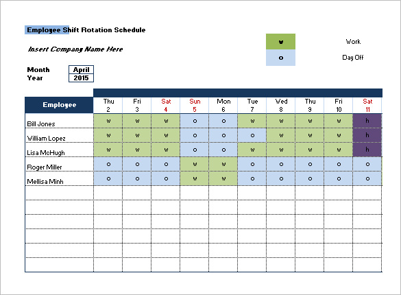 Shift Schedule Template – 8+ Free Word, Excel, PDF Format Download 