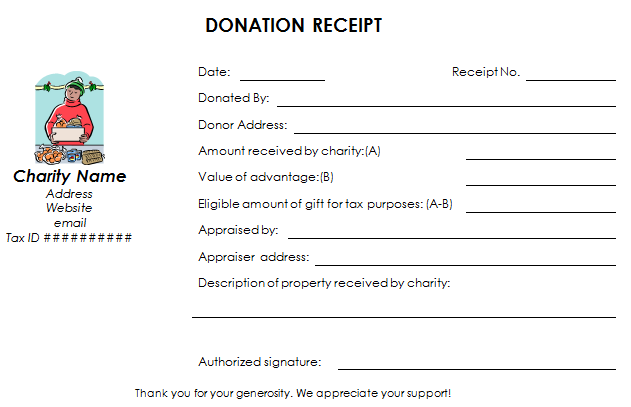 Donation Receipt Template 12+ Free Word, Excel, PDF Format 