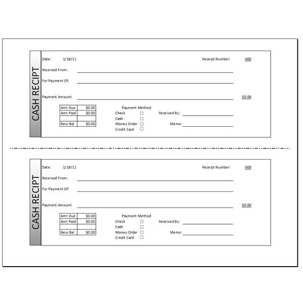 Free Receipt Forms