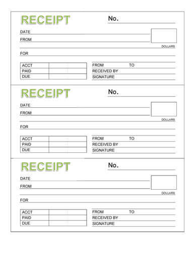 Free Printable Receipt Templates | Free Printable Cash Receipts 