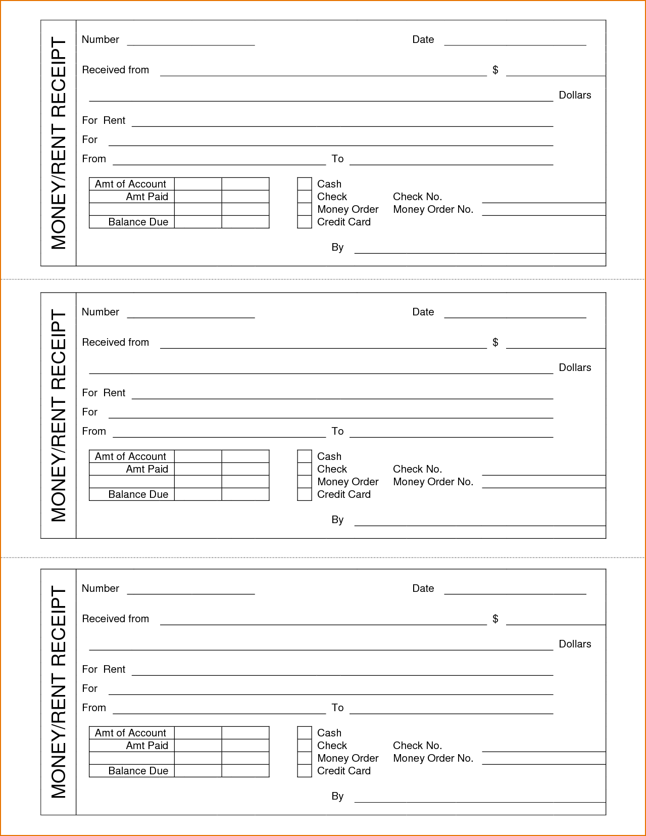 Cash Receipt Template 5+ Printable Cash Receipt Formats