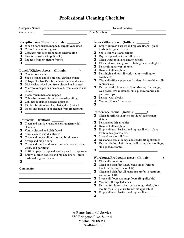 Sample House Cleaning Checklist 6+ Documents in Word, PDF