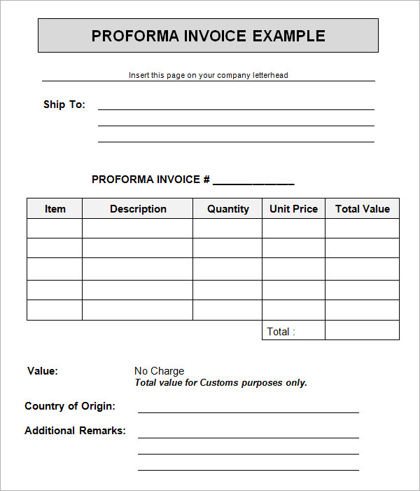 Free Pro Forma Invoice Template | Excel | PDF | Word (.doc)