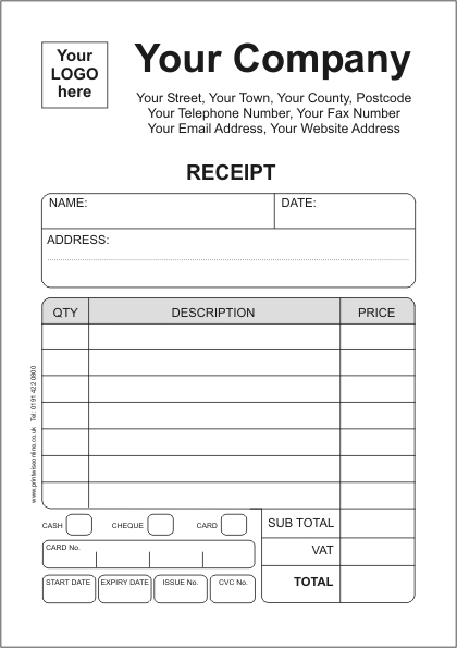 A5 Receipts 05. A5 Receipts 05.