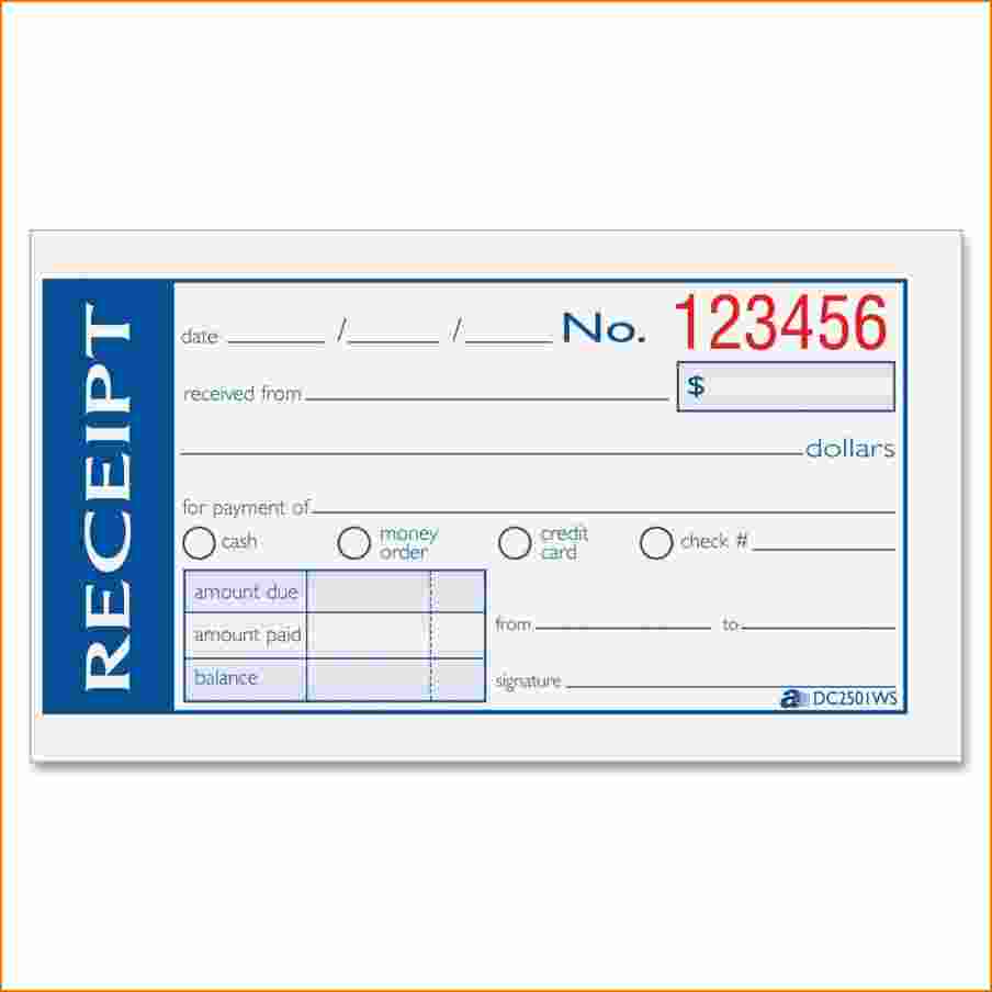 Rent Receipt Book (Three Receipts per Page) Microsoft Word 