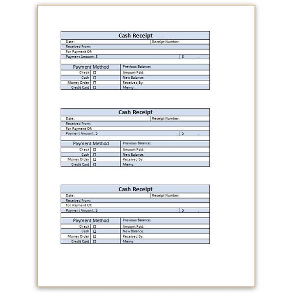 Advance Receipt Template | Microsoft Word Templates