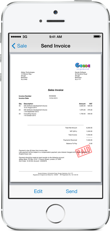 PDF Invoicing for iPad, iPhone and Mac | Easy Invoice