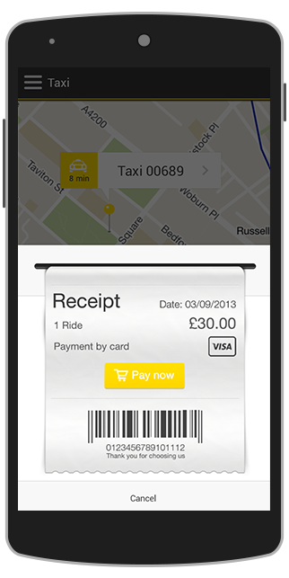 Taxi App Design Template for Android Java Binpress