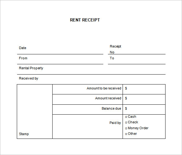 Rental Receipt Template 36+ Free Word, Excel, PDF Documents 