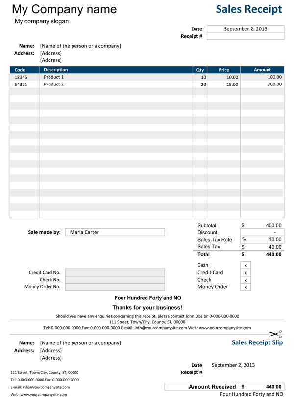 Free Invoice Template for Excel