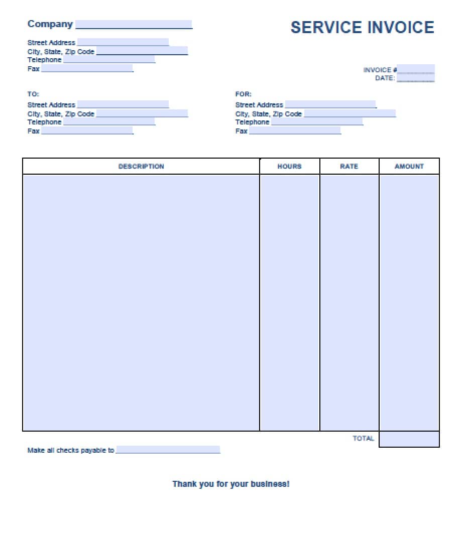 5 Service Invoice Templates For Word and Excel® 5 Service Invoice Templates For Word and Excel®