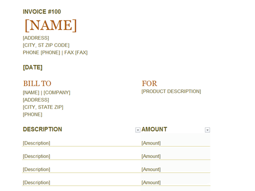 Invoice Office Templates Invoice Office Templates