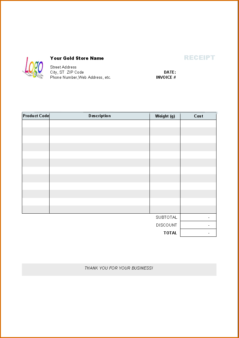 Download a Free Cash Receipt Template for Word or Excel