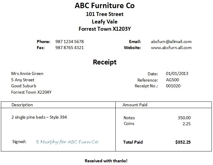 5+ receipt template word bookletemplate.org