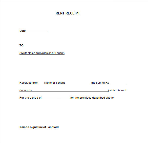 Rental Receipt Template 36+ Free Word, Excel, PDF Documents 