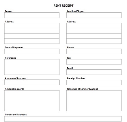 Free rent receipt template in Excel | PDF