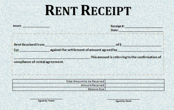 Rental Receipt Template 36+ Free Word, Excel, PDF Documents 