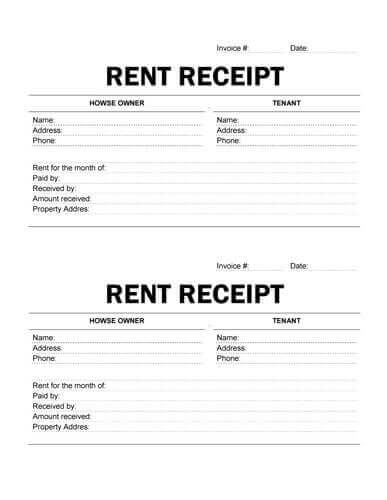 Free Rent Receipt Template PDF | Word | eForms – Free Fillable Forms