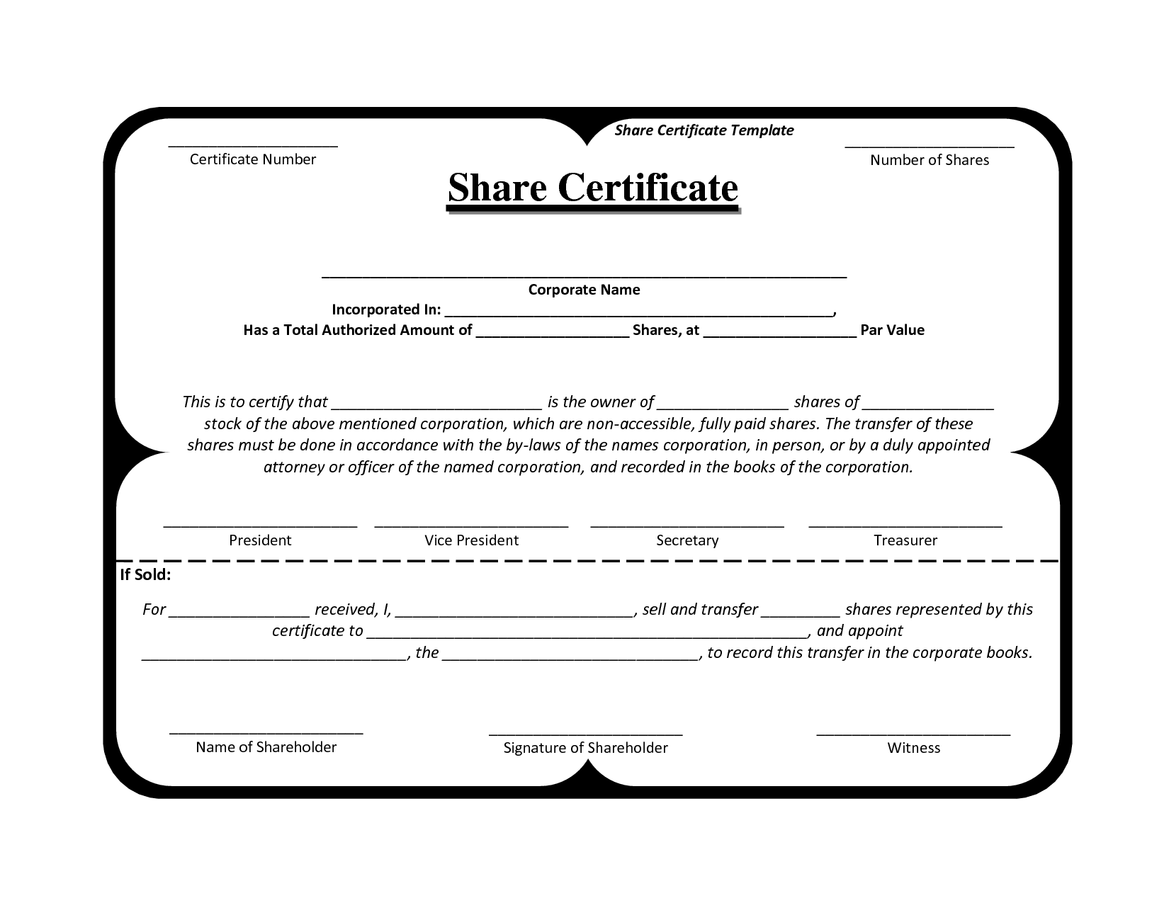 Template Share Certificate | http://webdesign14.com/
