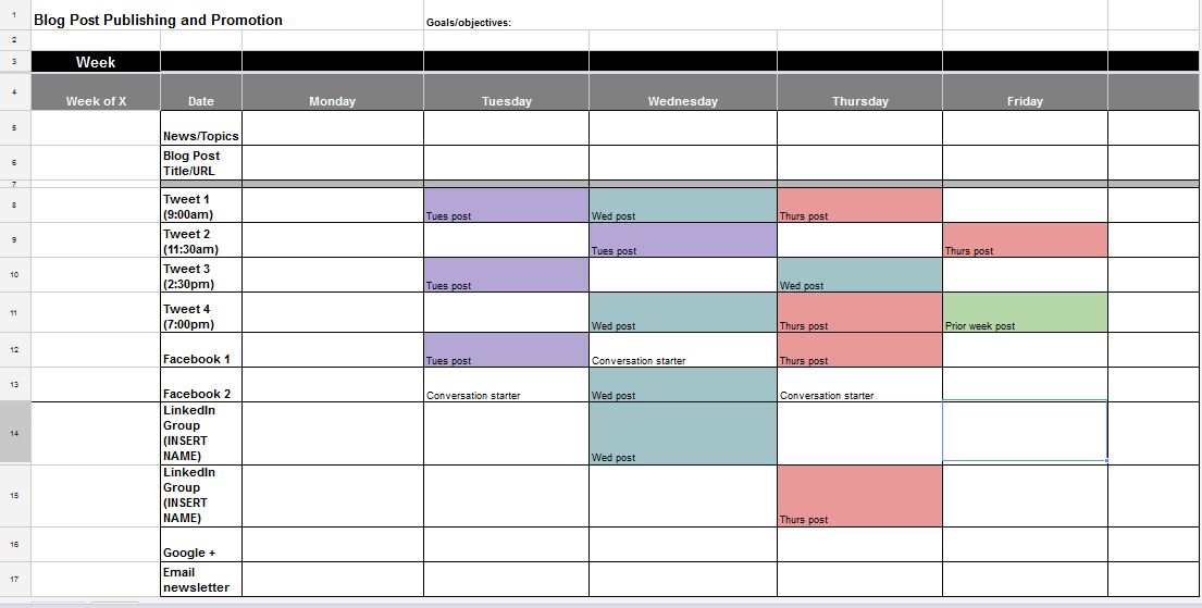 The Best Content and Social Media Calendar Templates Solo PR Pro