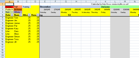 2016 / 2017 staff holiday Excel planner and one page calendar 2016 / 2017 staff holiday Excel planner and one page calendar