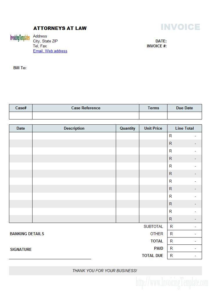 South Africa Tax Invoice Template (Sales)