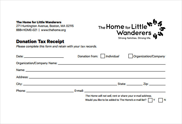 Sample Donation Receipt Template 23+ Free Documents in PDF, Word