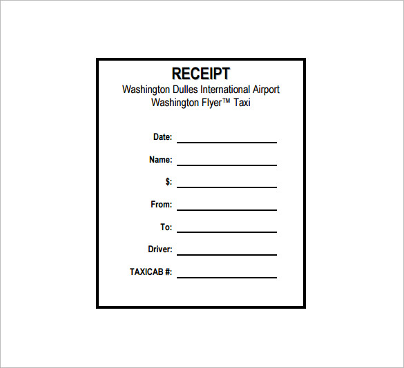 50+ Free Receipt Templates (Cash, Sales, Donation, Taxi)