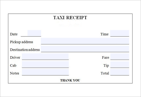 17+ Taxi Receipt Template Free Samples, Examples, Format