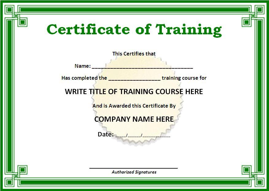 Training Certificate Templates for Word | on the download Training Certificate Templates for Word | on the download