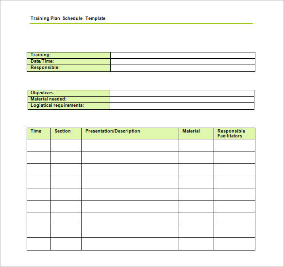 Training Schedule Templates – 17+ Free Word, Excel, PDF Format 