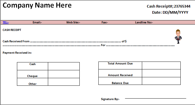 Cash Receipt Templates | Company Documents
