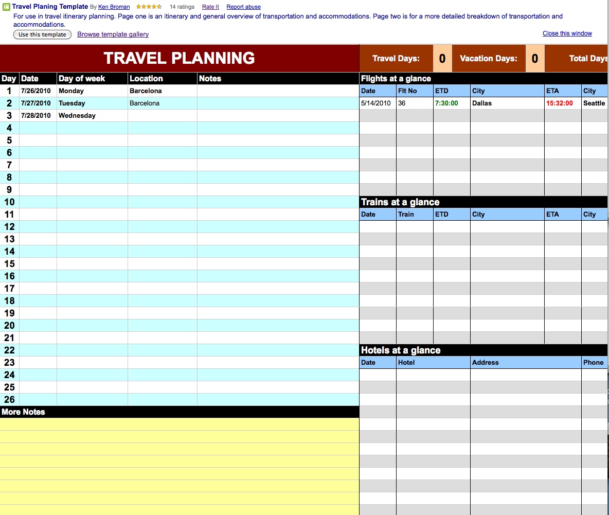 Granny Joan's Hitek Lady Blog: Using Google Docs for Travel Plans