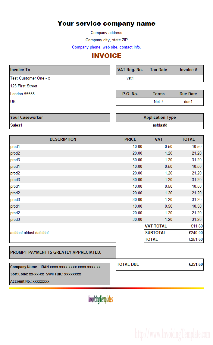 Free Value Added Tax (VAT) Invoice Template | Excel | PDF | Word 