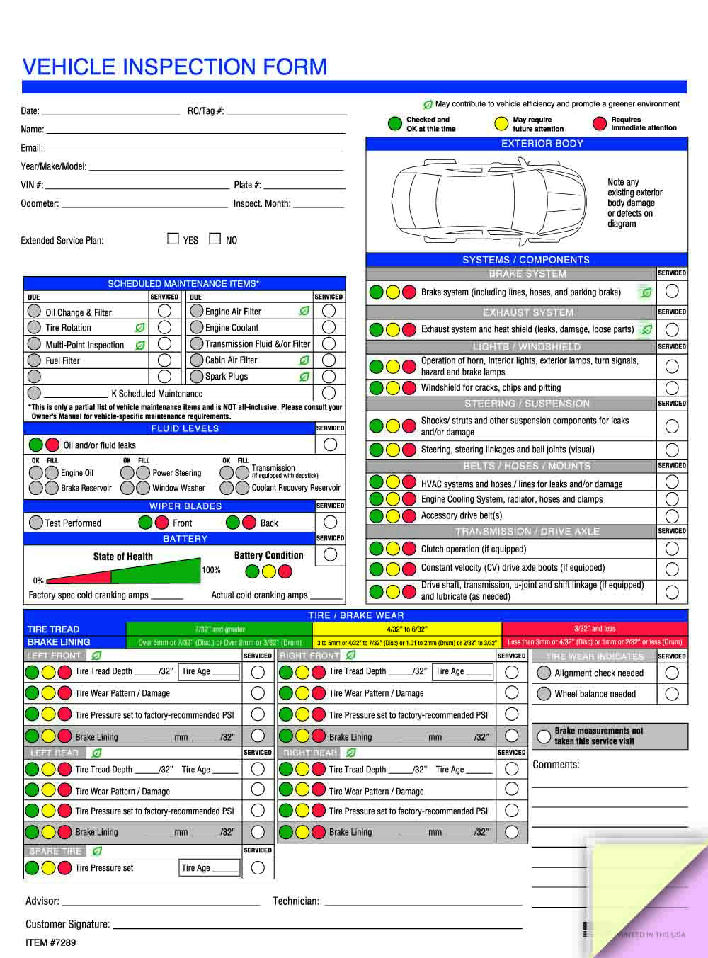 Vehicle Maintenance Checklist Template | Car Maintenance Tips 