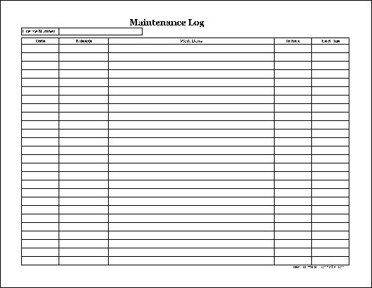 Vehicle Maintenance Checklist Template http://.amazon.com/gp 