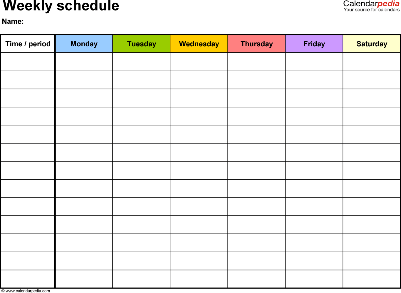 Best 25+ Weekly schedule template excel ideas on Pinterest 