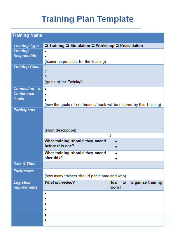 Training Plan Template 17+ Download Free Documents in PDF, Word