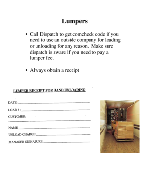 Lumper Receipt Fill Online, Printable, Fillable, Blank | PDFfiller Lumper Receipt Fill Online, Printable, Fillable, Blank | PDFfiller